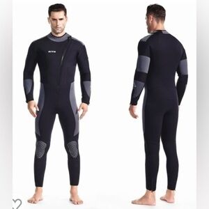 ZCCO Wetsuit Ultra Stretch 5mm Neoprene Swimsuit, Front Zip Full Body Dive suit